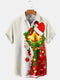 Men's Christmas Funny Graphic Short Sleeve Hawaiian Shirt